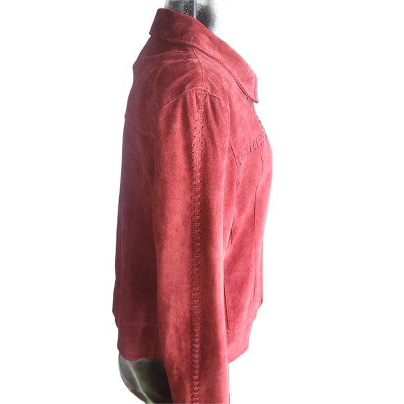 Scotts Suede Red Washable Suede Jacket XL - Picture 4 of 7